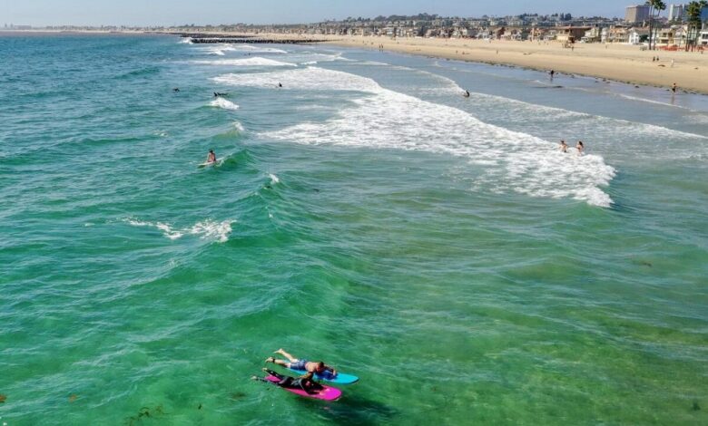 Which California city is known for its beaches and surfing culture