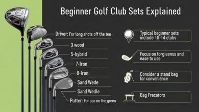 Beginner golf club set with driver irons and putter