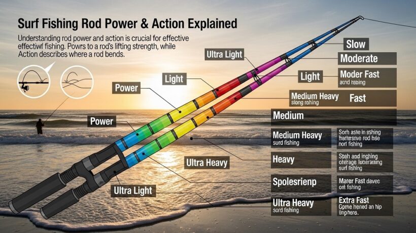Surf Fishing Rod Power & Action Explained: How to Choose the Right Setup
