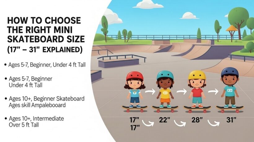 How to Choose the Right Mini Skateboard Size (17″–31″ Explained)