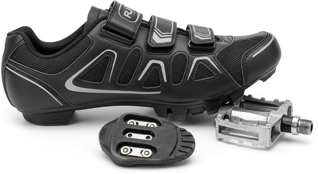 Budget-friendly bike shoes showing quality construction and proper pedal interface