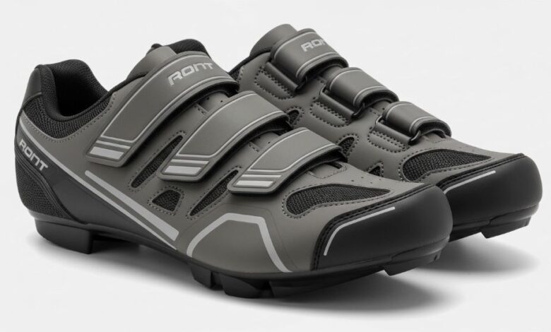 Affordable cycling shoes with velcro straps and composite sole for beginner riders