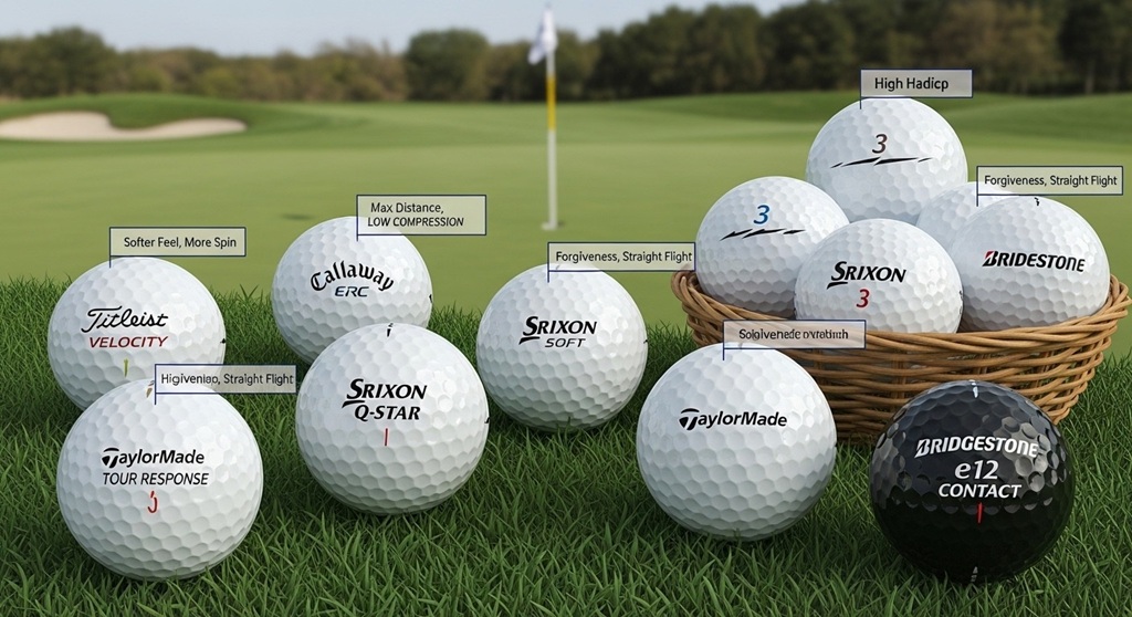 comparison of low compression golf balls for high handicap players